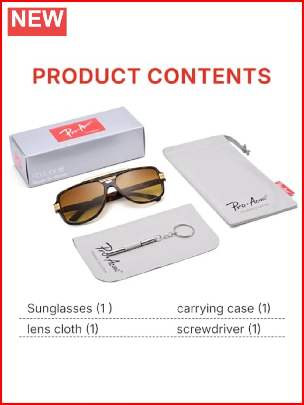 Oversized Square Aviator Sunglasses with UV400 Protection Vintage Retro